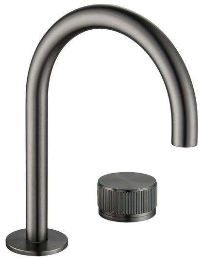 Mica Basin Hob Spout & Mixer - Gunmetal - (BOM)