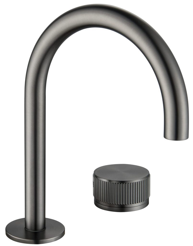Mica Basin Hob Spout & Mixer - Gunmetal - (BOM)