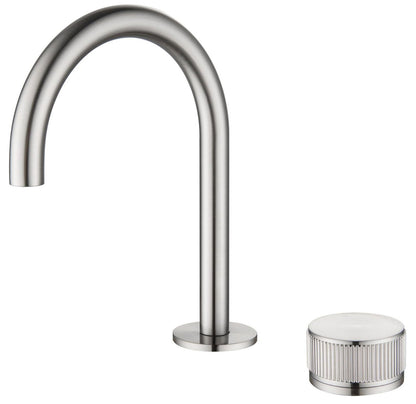 Mica Basin Hob Spout & Mixer - Brushed Nickel - (BOM)