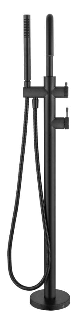 Mica Fluted Freestanding B/Spout - W/Hpiece - Black