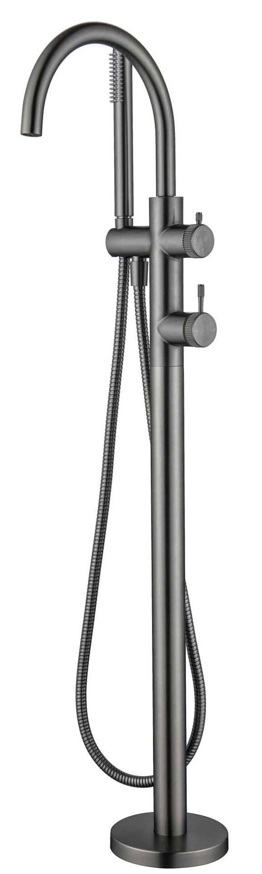 Mica Fluted Freestanding B/Spout - W/Hpiece - Gunmetal