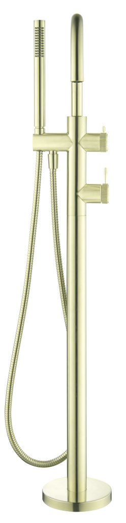 Mica Fluted Freestanding B/Spout - W/Hpiece - French Gold