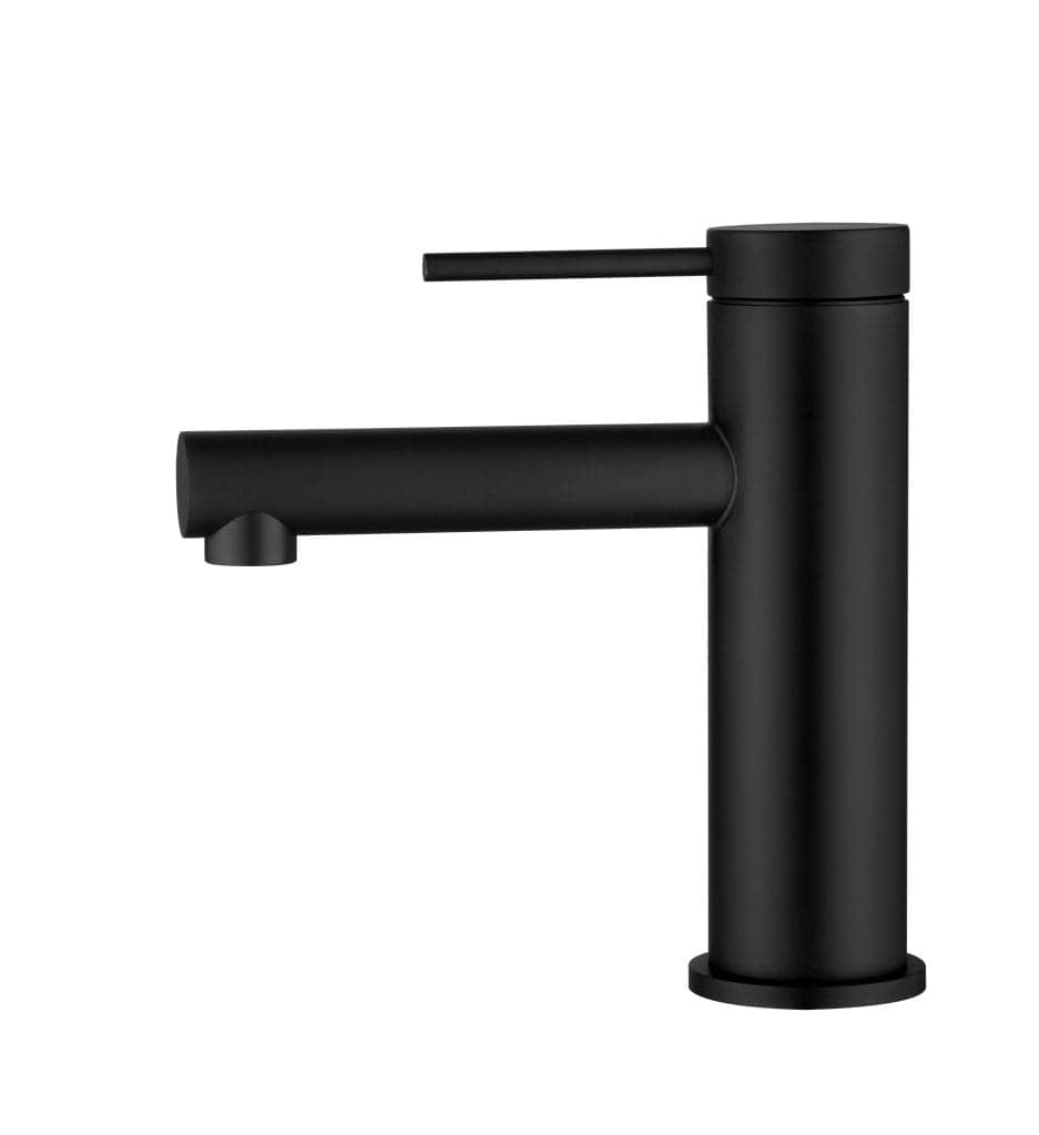 Mica Basin Mixer - Straight Spout - BLACK