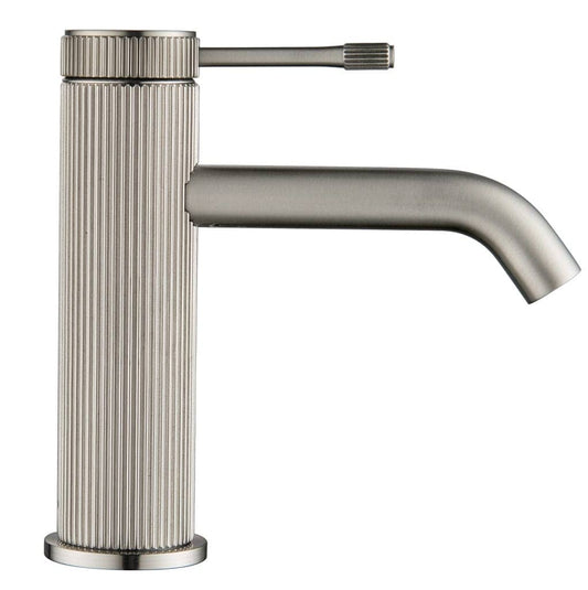Mica Fluted Basin Mixer - Brushed Nickel