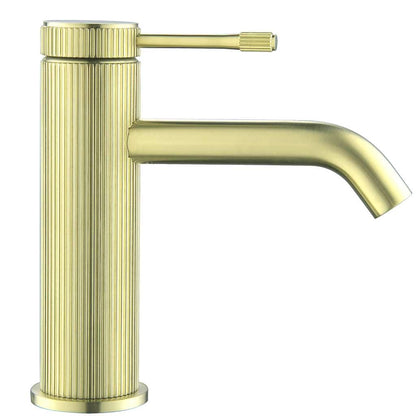Mica Fluted Basin Mixer - French Gold