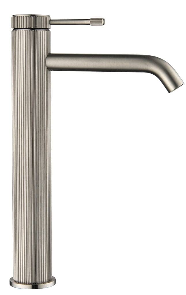 Mica Fluted TALL Basin Mixer - Brushed Nickel