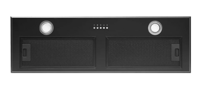 900mm Black Undermount Rangehood - 800m³/hr, LED lights