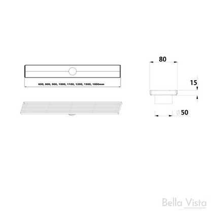CFG Shower Grate 600mm - SQUARE