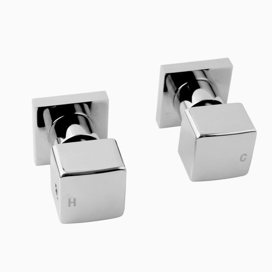 Chrome Cubic Shower Wall Taps