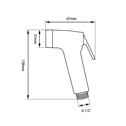 Shower Tap| ABS Round Toilet Bidet Spray Kit with