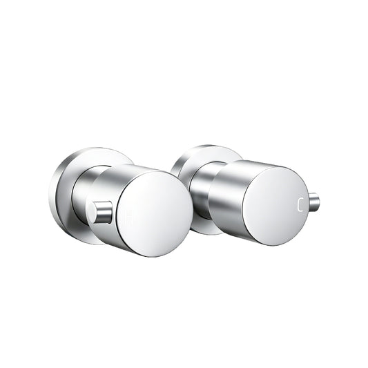 Round Chrome Shower Wall Taps
