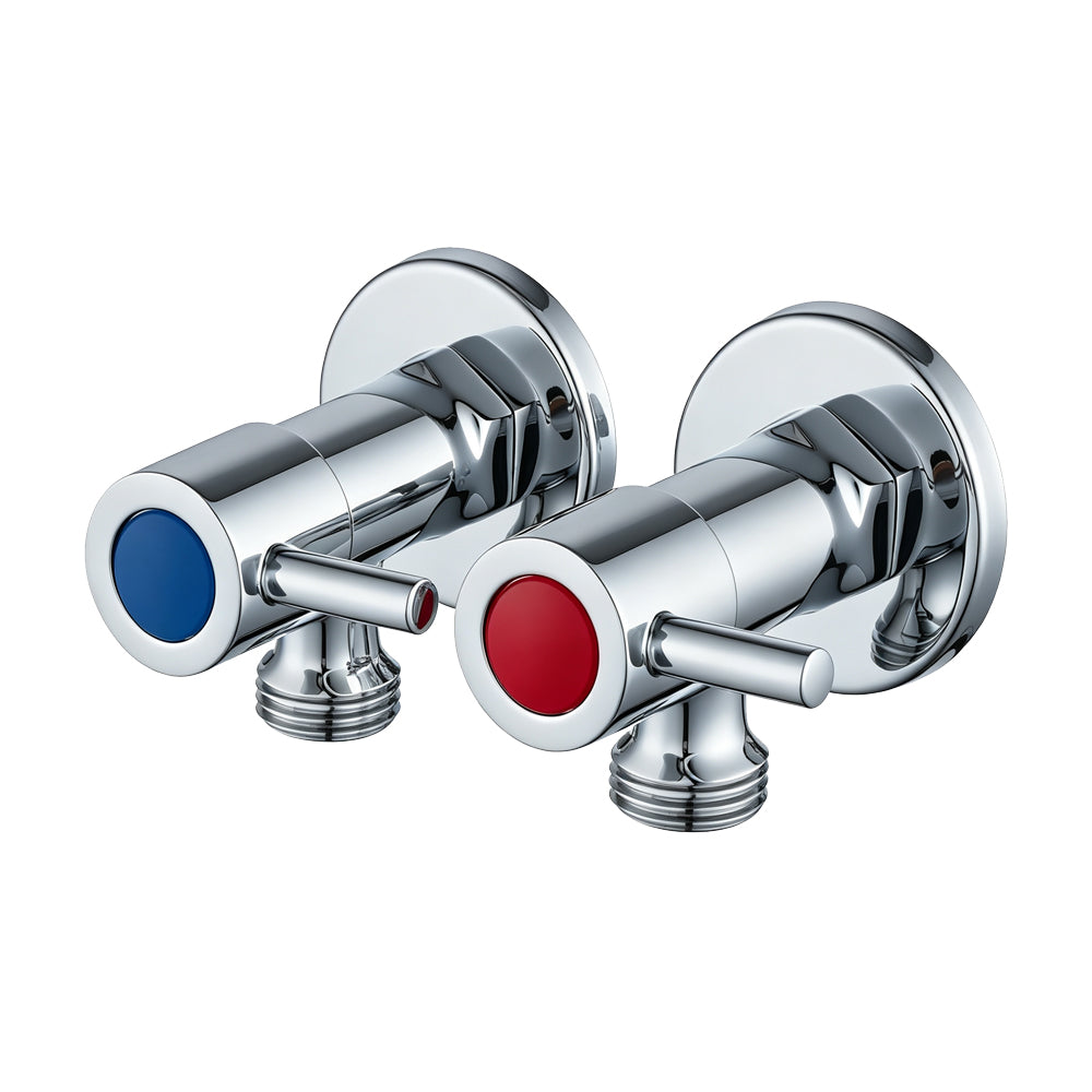 Round Chrome Toilet Stop Tap(One Pair)