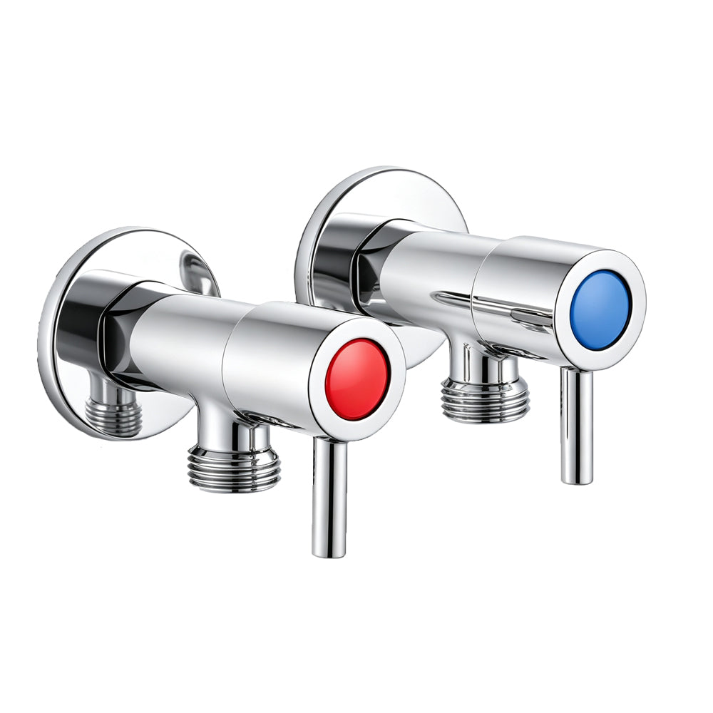 Round Chrome Toilet Stop Tap(One Pair)