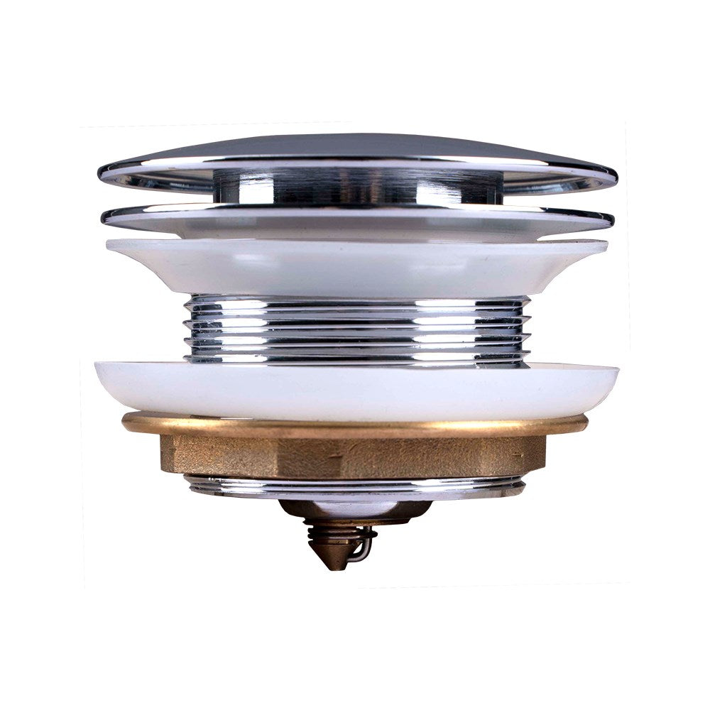 40mm Mushroom Chrome Brass Bathtub Pop Up Waste without Overflow