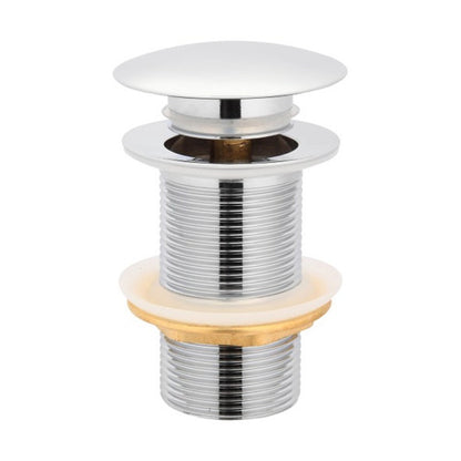 32/40mm Mushroom Chrome Brass Basin Pop Up Waste without Overflow