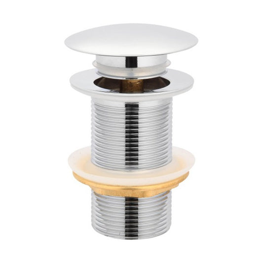 32/40mm Mushroom Chrome Brass Basin Pop Up Waste without Overflow