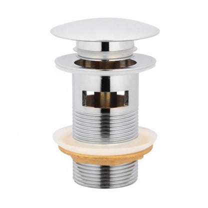 32/40mm Mushroom Chrome Brass Basin Pop Up Waste with Overflow