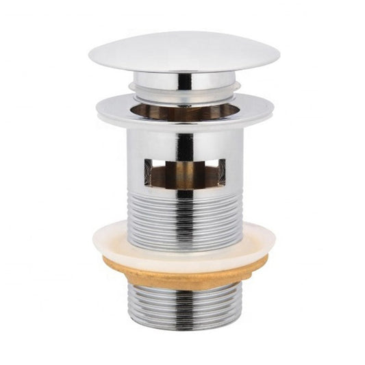 32/40mm Mushroom Chrome Brass Basin Pop Up Waste with Overflow
