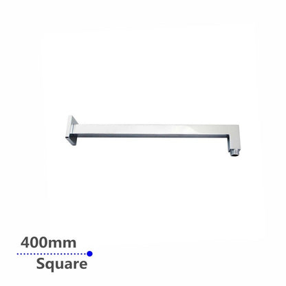 Square Chrome Wall Mounted Shower Arm 400mm
