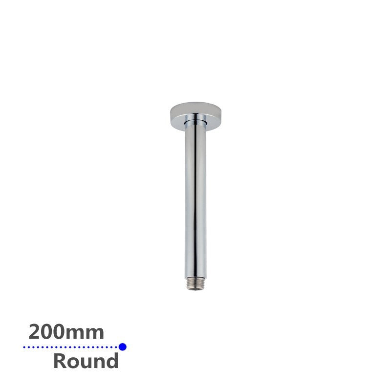 Round Chrome Ceiling Shower Arm 200mm