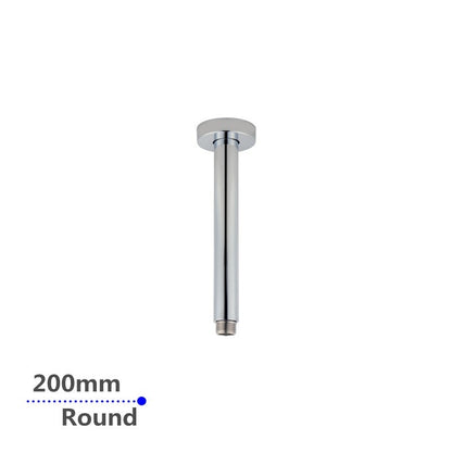 Round Chrome Ceiling Shower Arm 200mm