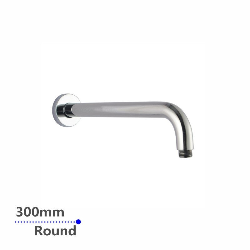 Round Chrome Wall Straight Shower Arm 400mm