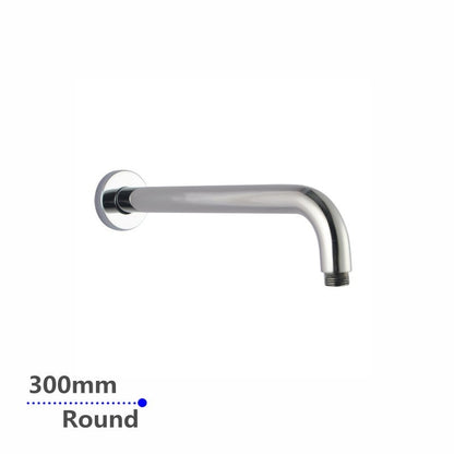Round Chrome Wall Straight Shower Arm 400mm