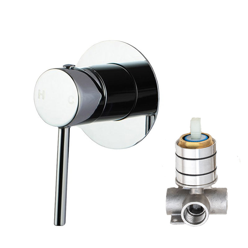 LUCID PIN Series Round Chrome Wall Mixer(color up)