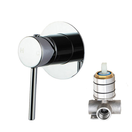 LUCID PIN Series Round Chrome Wall Mixer(color up)