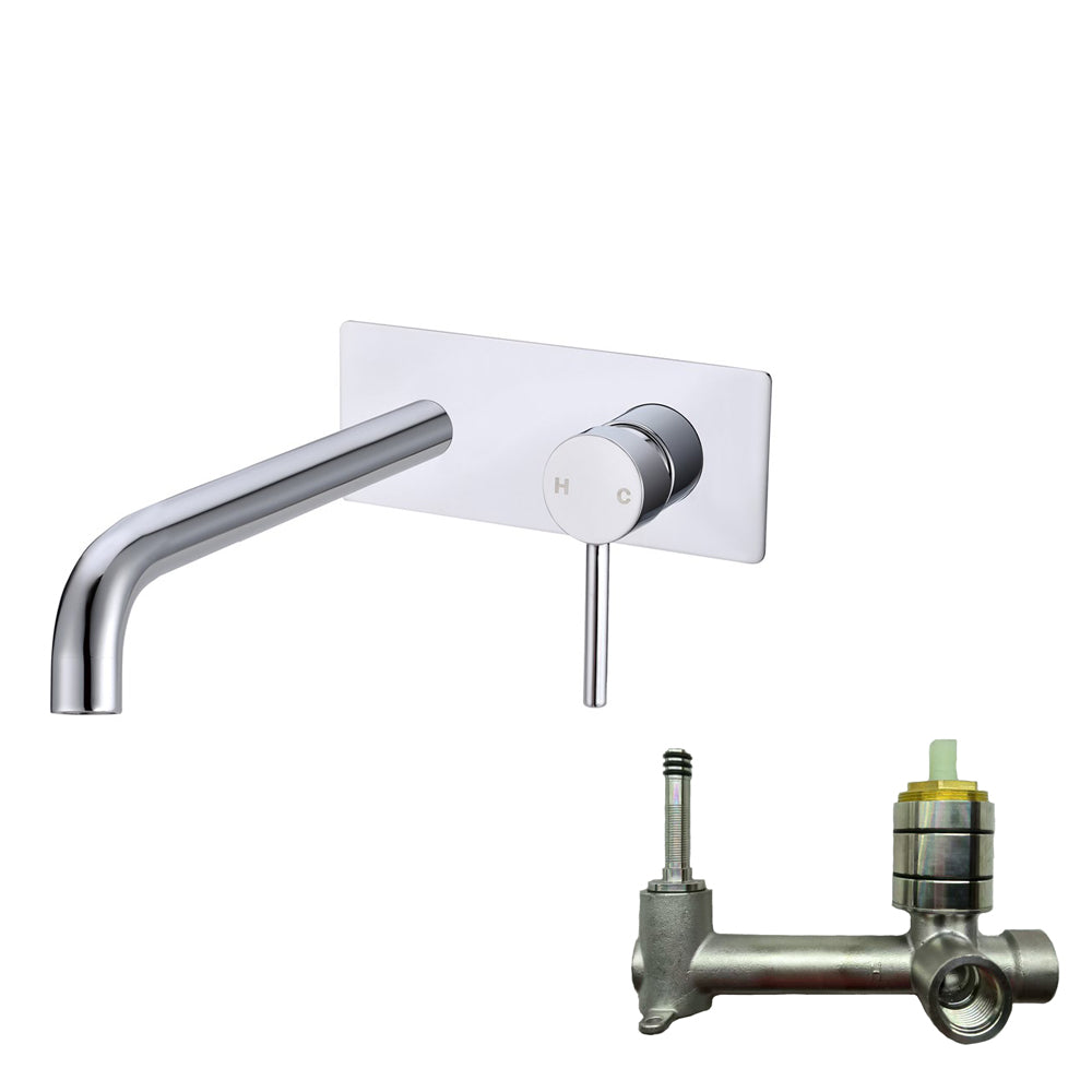 LUCID PIN Series Chrome Wall Mixer With Spout(color up)