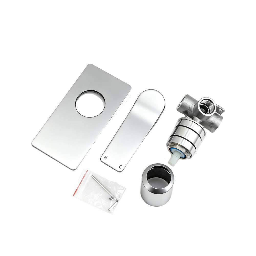 RUSHY Series Square Chrome Wall Mixer(color up)