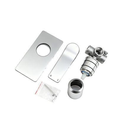 RUSHY Series Square Chrome Wall Mixer(color up)