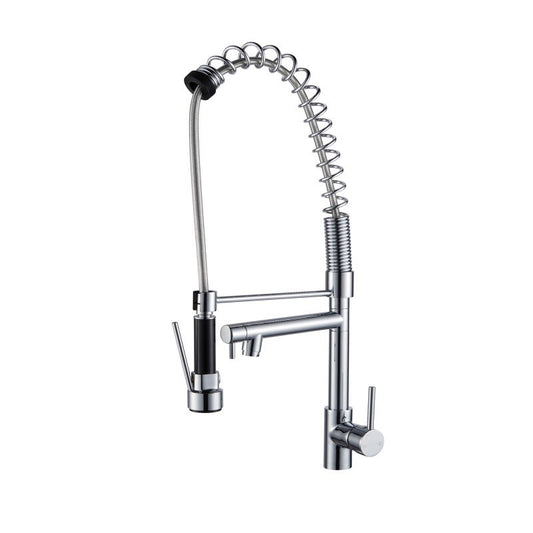 Chrome Double Spout Kitchen Mixer