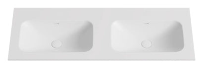 1200mm Polar Floor Vanity PVC Cabinet With Kickboard Only - Double Bowl  - Gloss White
