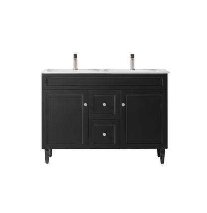 1200mm Harrington Floor Vanity PVC - Cabinet Only - Double Bowl - Matte Black