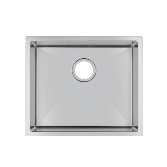 Round Corner Chrome Stainless Steel Handmade Single Bowl Kitchen Sink 510*440*230mm