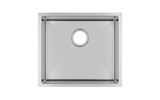 Round Corner Chrome Stainless Steel Handmade Single Bowl Kitchen Sink 510*440*230mm