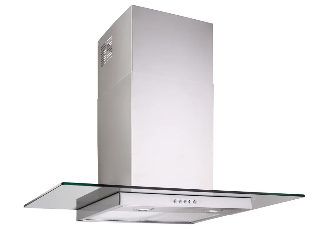 600mm SS Glass Canopy Rangehood - 750m³/hr, LED lights