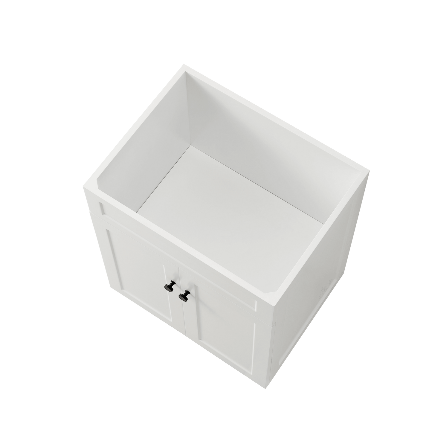 600mm Harrington Floor Vanity PVC Cabinet Only - Matte White