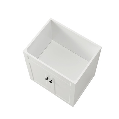 600mm Harrington Floor Vanity PVC Cabinet Only - Matte White