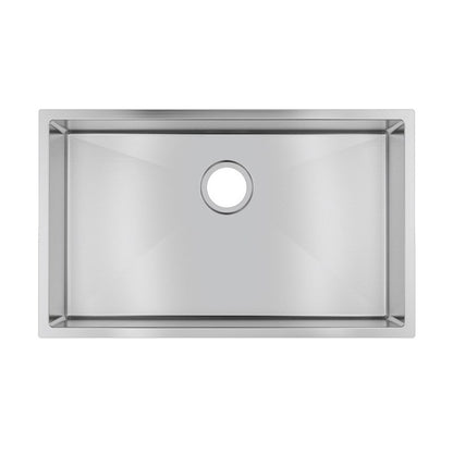 (C-762)Round Corner Chrome Stainless Steel Handmade Single Bowl Kitchen Sink 762*457*254mm