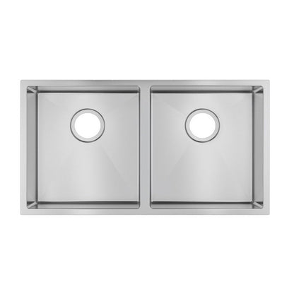 (C-820)Round Corner Chrome Stainless Steel Handmade Double Bowl Kitchen Sink 820*457*230mm