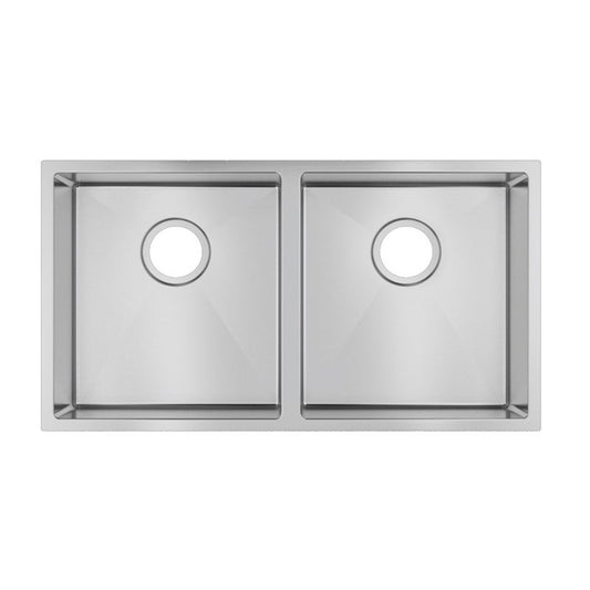 (C-820)Round Corner Chrome Stainless Steel Handmade Double Bowl Kitchen Sink 820*457*230mm