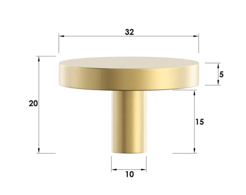 Chloe - 32mm Gun Metal Handle (Premium Solid Brass Construction) | CHHDL-GM
