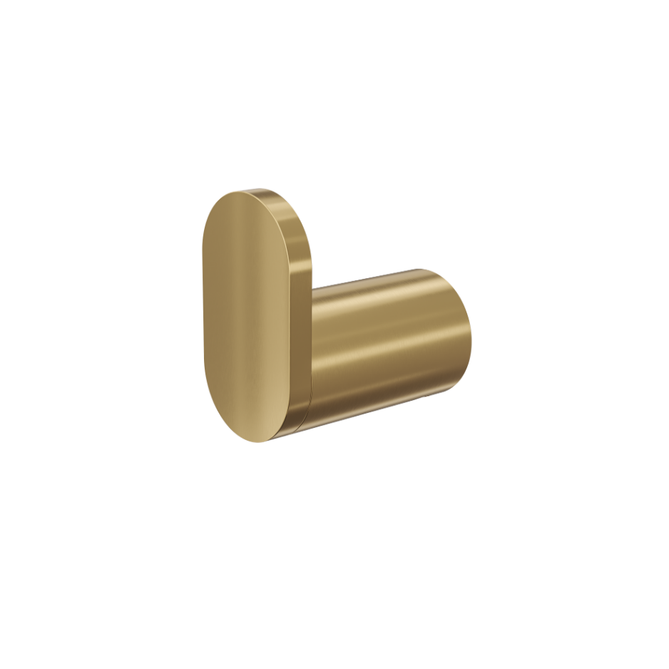 Circle Single Robe Hook - Brushed Brass