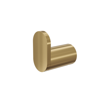 Circle Single Robe Hook - Brushed Brass