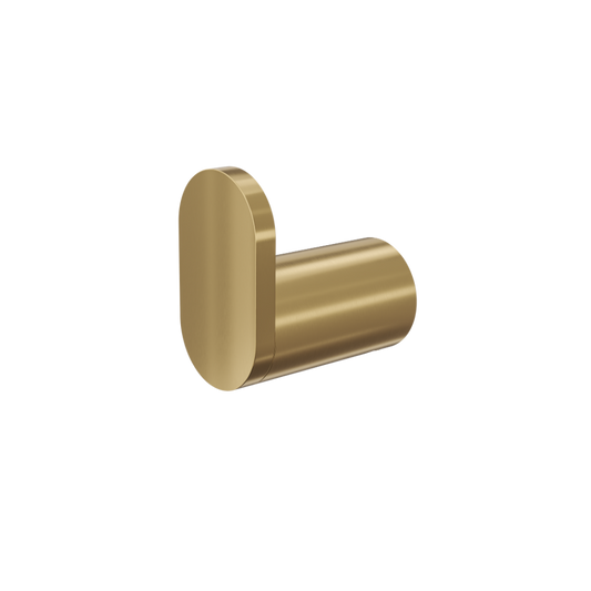 Circle Single Robe Hook - Brushed Brass