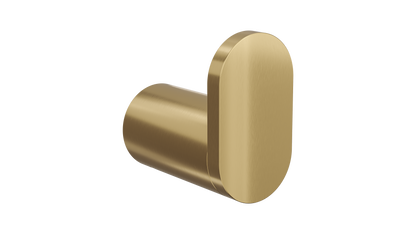 Circle Single Robe Hook - Brushed Brass