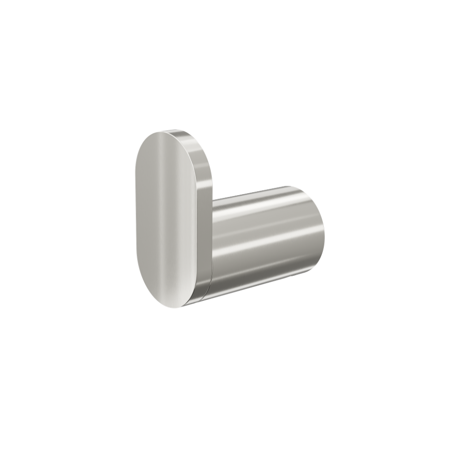 Circle Single Robe Hook - Brushed Nickel
