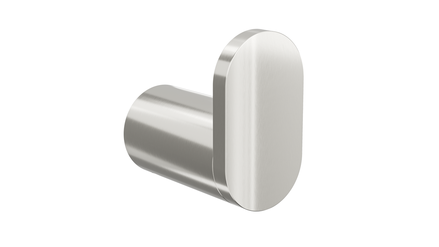 Circle Single Robe Hook - Brushed Nickel